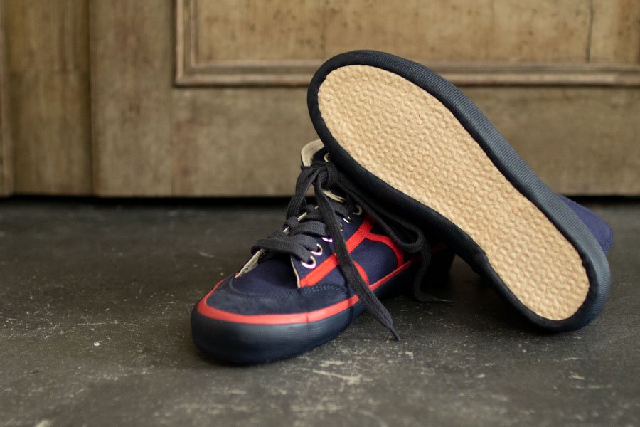 REPRODUCTION OF FOUND  ITALIAN MILITARY TRAINER NAVY×RED