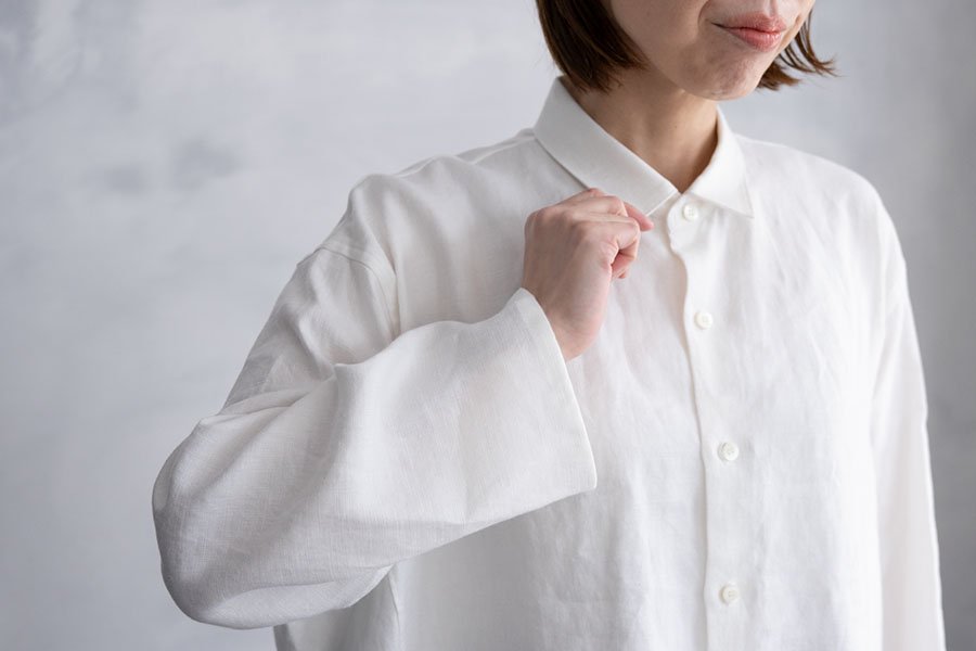 ❤️セモー❤️semoh ワイドシャツ【3】シルク100％ 幅広シャツ タグ付 美品