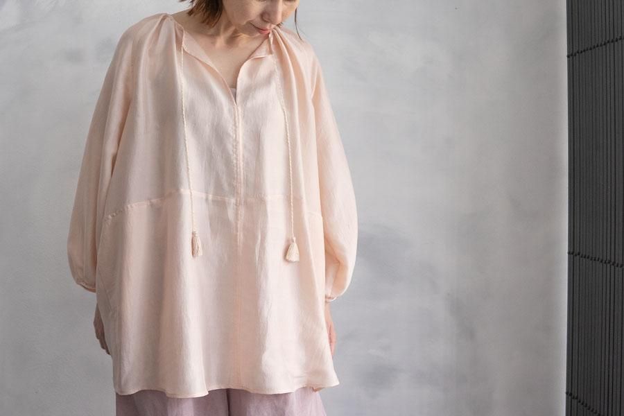 uryya SILK カフタンブラウス 別注 LIGHT PINK-