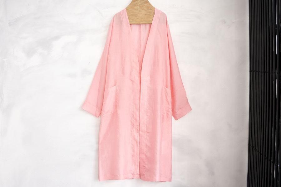 uryya SILK コート MAVUNO 別注 カラーLIGHT PINK-