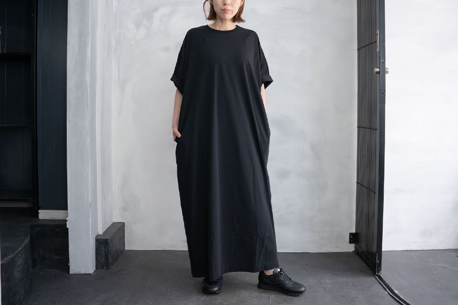 パステルオリーブ WIRROW cupro cotton crew neck dress | irai.co.id