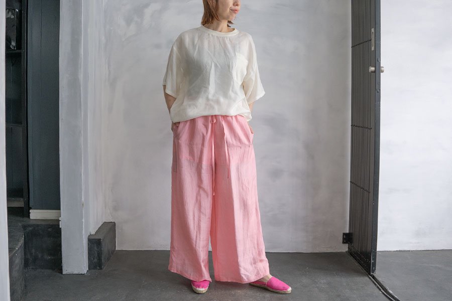 uryya ユライヤ silk rib pants シルクパンツ リブパンツ p4.org