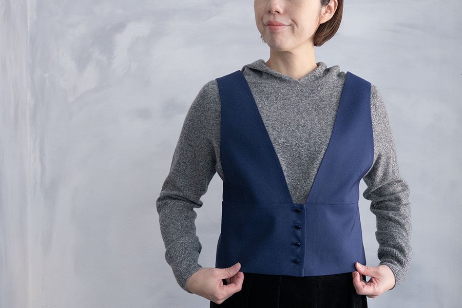 humoresque ベスト NAVY | ベスト - MAVUNO マヴーノ オンラインショップ｜Atelier el、TOWAVASE など取扱