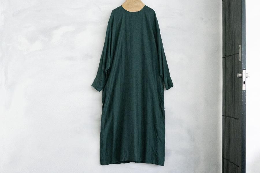 WIRROW キュプラコットンクルーネックワンピース