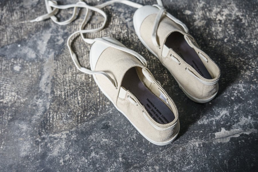 REPRODUCTION OF FOUND  FRENCH MILITARY ESPADRILLES NATURAL
