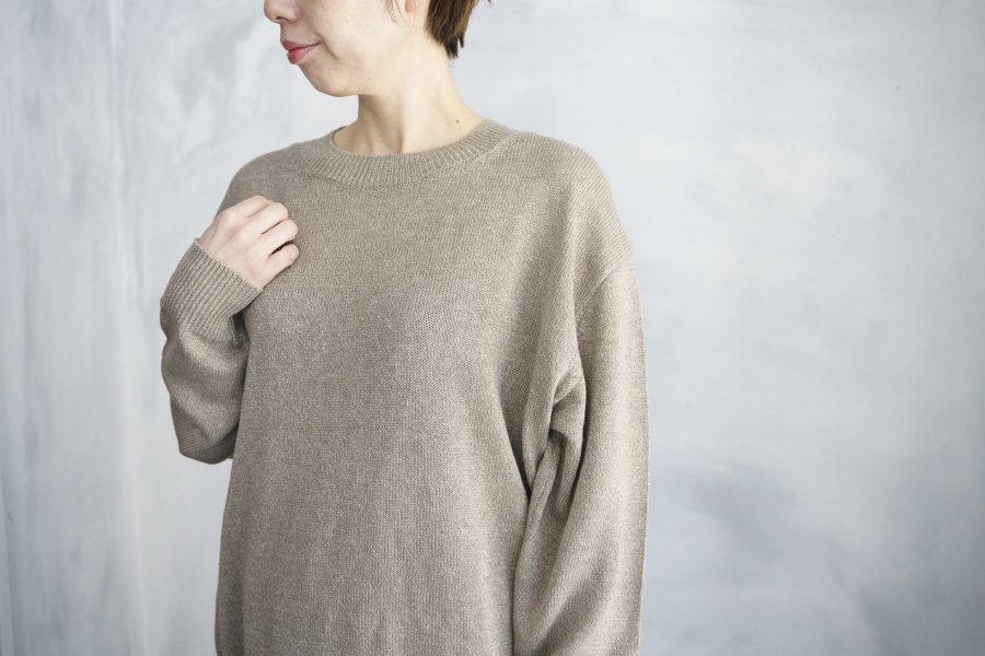 WIRROW / ウィロウ | 2023SS | Linen silk knit pullover リネン