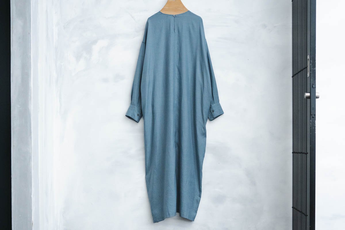 ウィロウ WIRROW Cupro cotton crew neck dress キュプラコットン ...