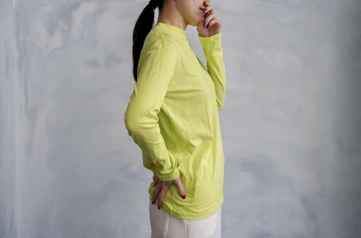 <img class='new_mark_img1' src='https://img.shop-pro.jp/img/new/icons1.gif' style='border:none;display:inline;margin:0px;padding:0px;width:auto;' />Ohh! Light Weight Basic L/S Crew LIME YELLOW
