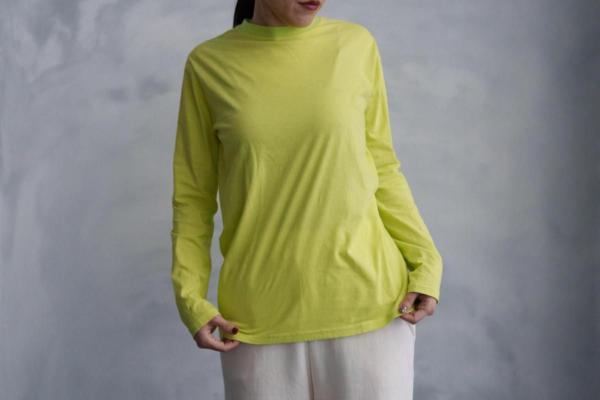 <img class='new_mark_img1' src='https://img.shop-pro.jp/img/new/icons1.gif' style='border:none;display:inline;margin:0px;padding:0px;width:auto;' />Ohh! Light Weight Basic L/S Crew LIME YELLOW