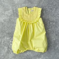 【SALE】anais & i [アナイスアンドアイ] JUMPER ISABEL YELLOW 胸元キルティングショートロンパース（イエロー）