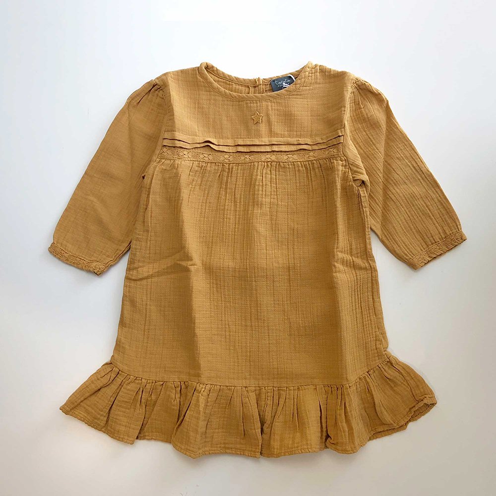 SALE60%OFF】tocoto vintage LACE DRESS + FOLD MUSTARD トコト