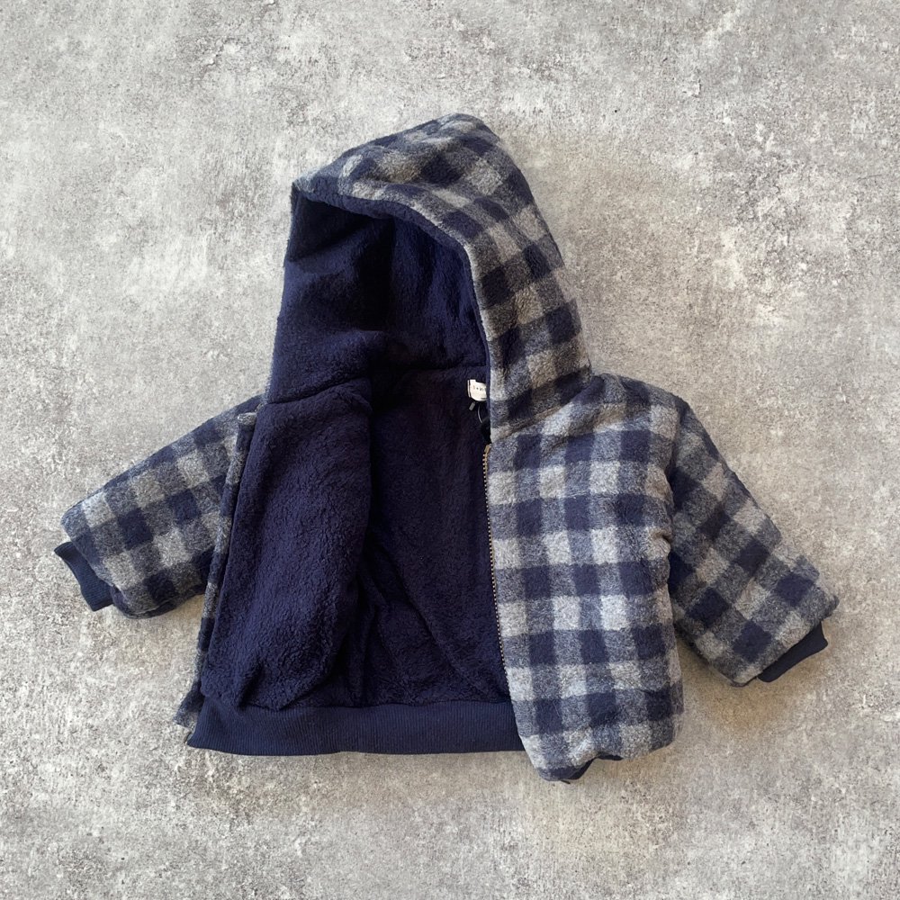 SALE50%OFF】1+ in the family HARPER jacket blue/grey ワンモア