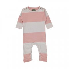 【SALE50%OFF】kidscase Luke organic suit off-white/pink キッズケース 長袖ロンパース（ホワイト/ピンク）