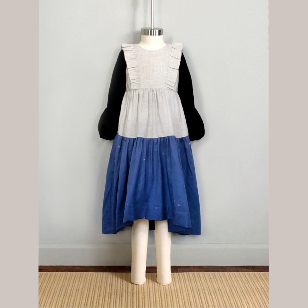 SALE70%OFF】Nellystella Teniness Dress Oatmeal ネリーステラ 切替長袖ワンピース（オートミール） -  インポート 輸入 ベビー服 子供服 出産祝い 通販 | vivid LIFE