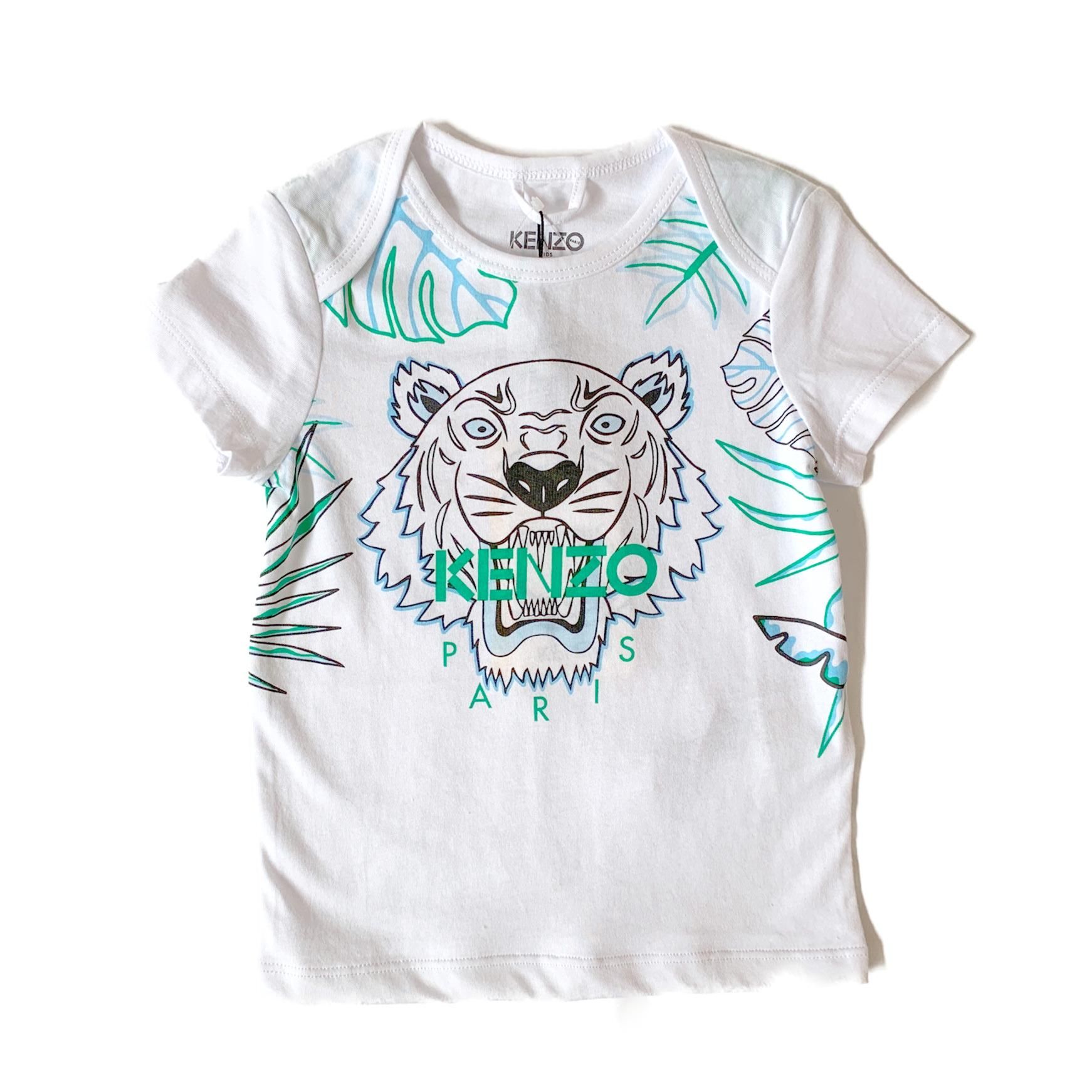 KENZO TIGER MB 1 OPTIC WHITE  ケンゾー タイガーTシャツ（ホワイト/グリーン）