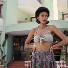 【SALE40%OFF】Louise  Misha Skirt Mimila Lagoon Leaves ルイーズミーシャ ラップスカート（ラグーンリーブス）