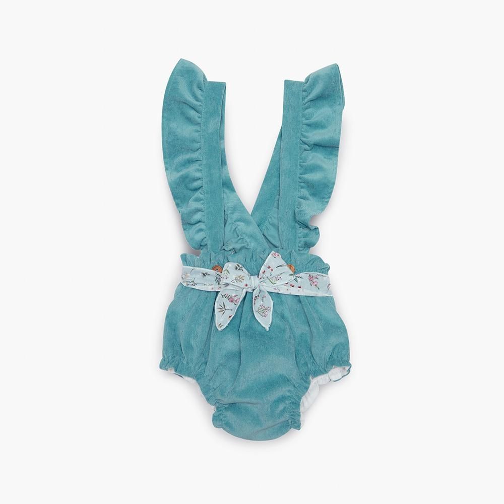 la petite blossom Aquamarina Romper ラ プティ ブロッサム 肩ひも付きブルマ（アクアマリン）