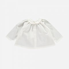 【SALE40%OFF】OLIVIER Norma Shirt Cream オリビエ 丸襟長袖シャツ（クリーム）