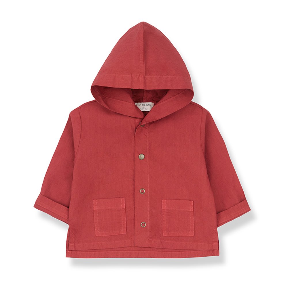 【SALE50%OFF】1 + in the family BASTIA jacket red ワンモア イン ザ ファミリー  フード付きジャケット（レッド） - インポート 輸入 ベビー服 子供服 出産祝い 通販 | vivid LIFE