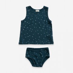 【SALE50%OFF】Play Up T-shirt+Underpants プレイアップ タンクトップ+ショーツセット（ネイビー）