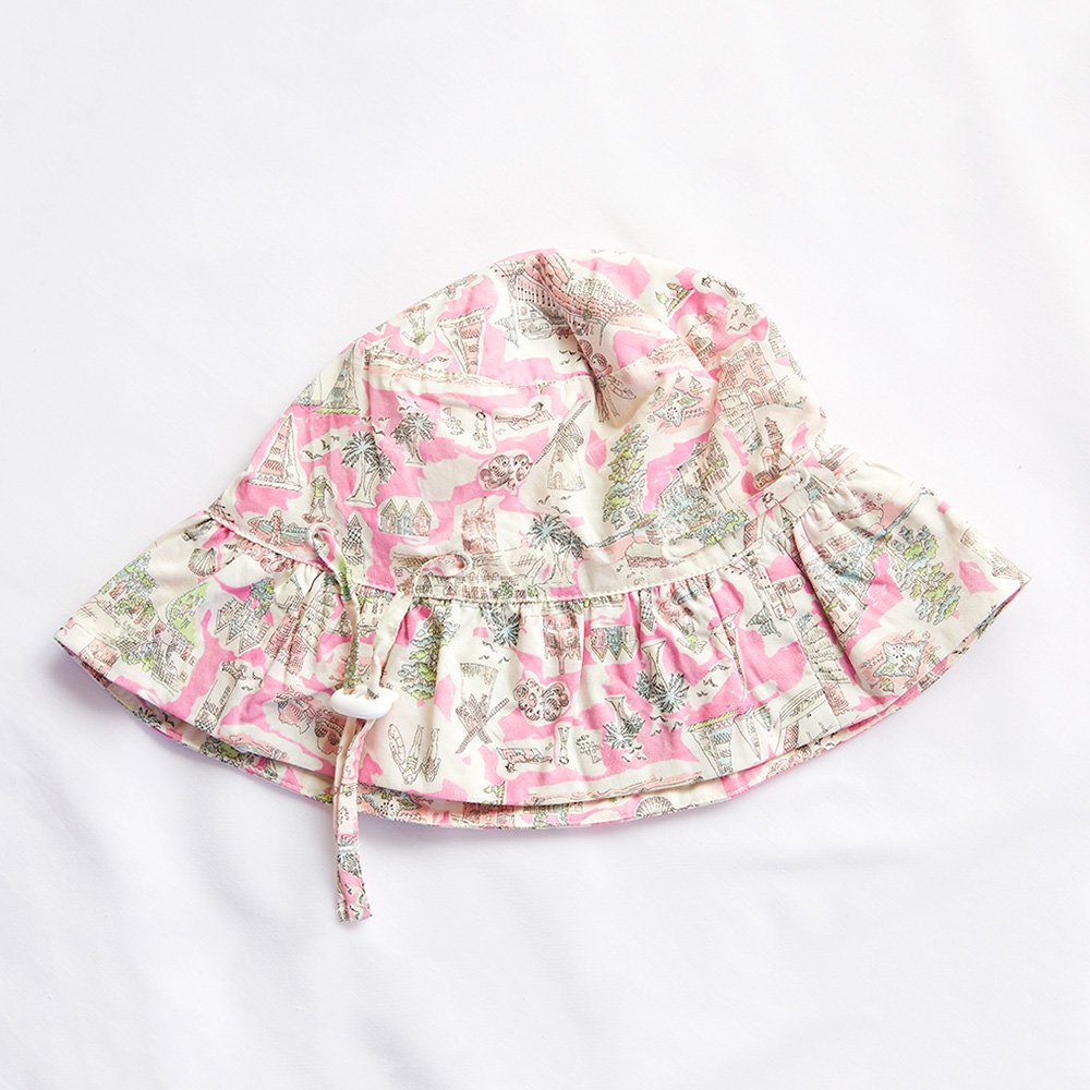 ☆【SPECIAL OFF】minihaha LIBERTY SUN HAT ISLE OF WR ミニハハ リバティサンハット（ピンク） -  インポート 輸入 ベビー服 子供服 出産祝い 通販 | vivid LIFE