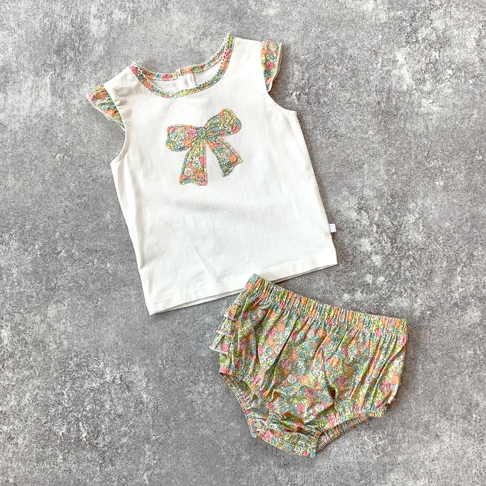 SPECIAL OFF】minihaha LIBERTY SINGLET + FRILL BLOOMER ミニハハ