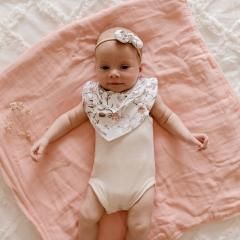 LUNA'S TREASURES WILD MEADOW PINK PETALS dribble bib ʥ ȥ쥸㡼 㡼ӥ֡ʥԥ󥯥ڥ
