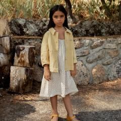 【SALE】tinycottons SMALL FLOWERS DRESS pastel pink/honey スモールフラワー キャミソールワンピース（パステルピンク）