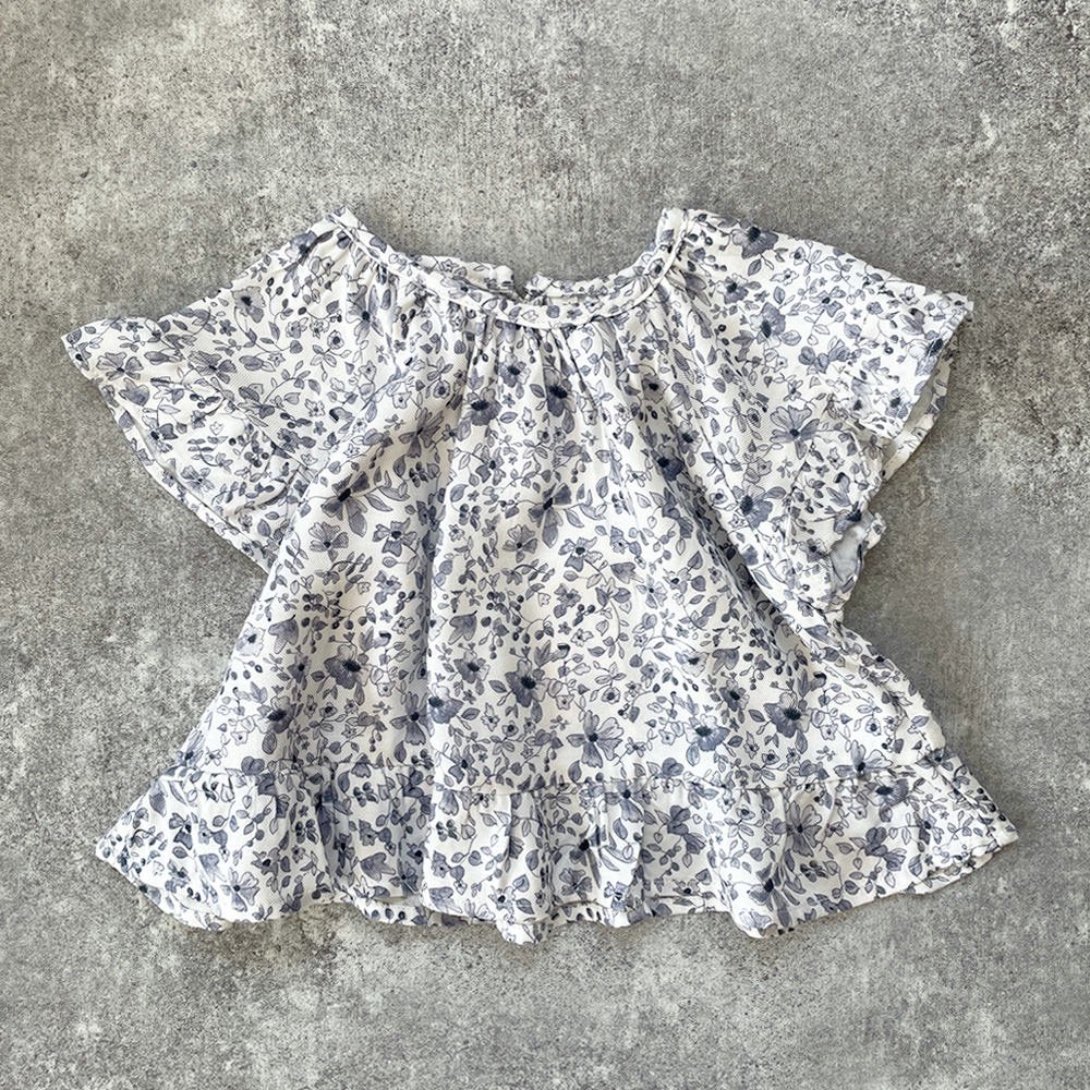 SALE40%OFF】Rylee + Cru blue floral butterfly top ivory ライリー