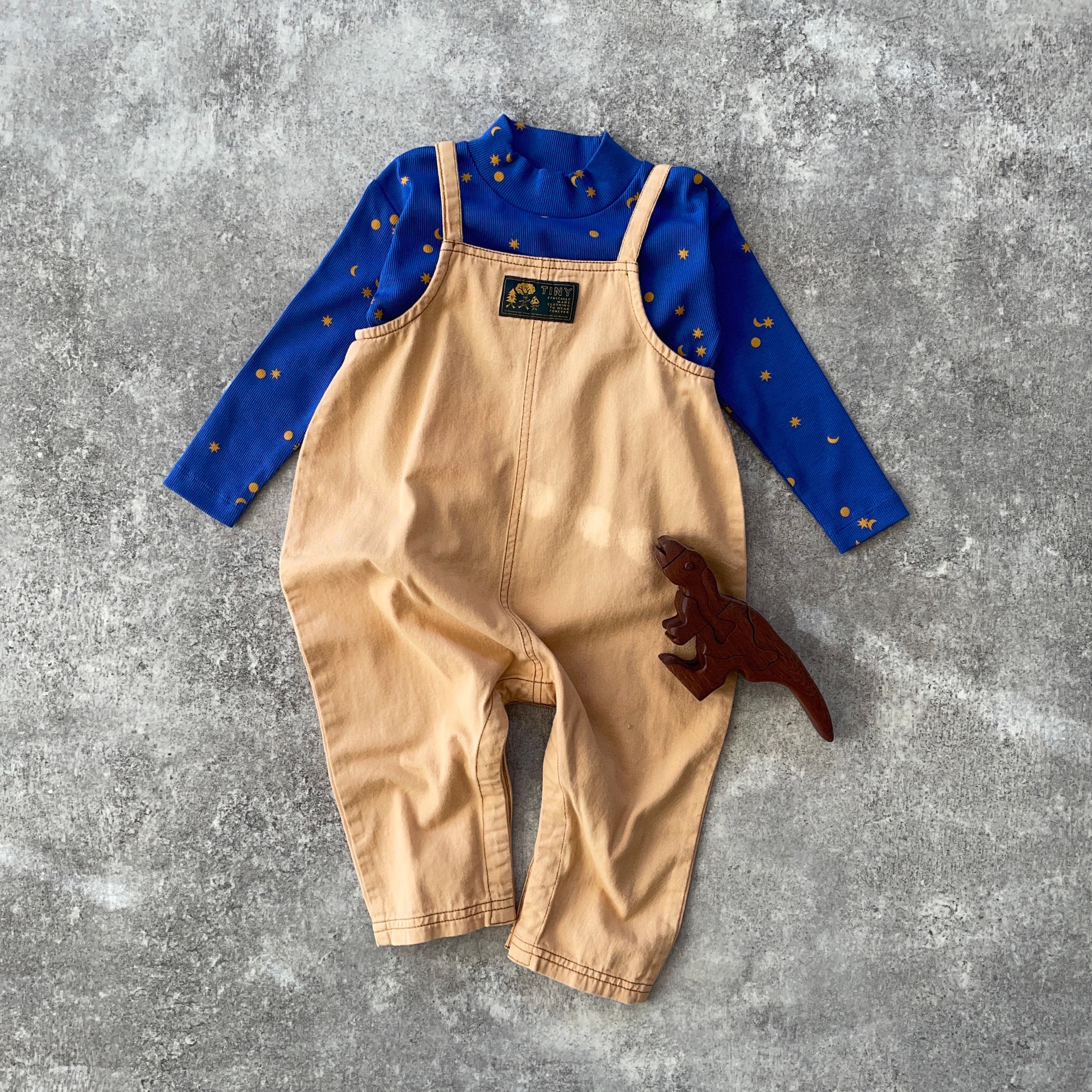 SALE40%OFF】tinycottons SOLID DUNGAREE toffee タイニーコットンズ 