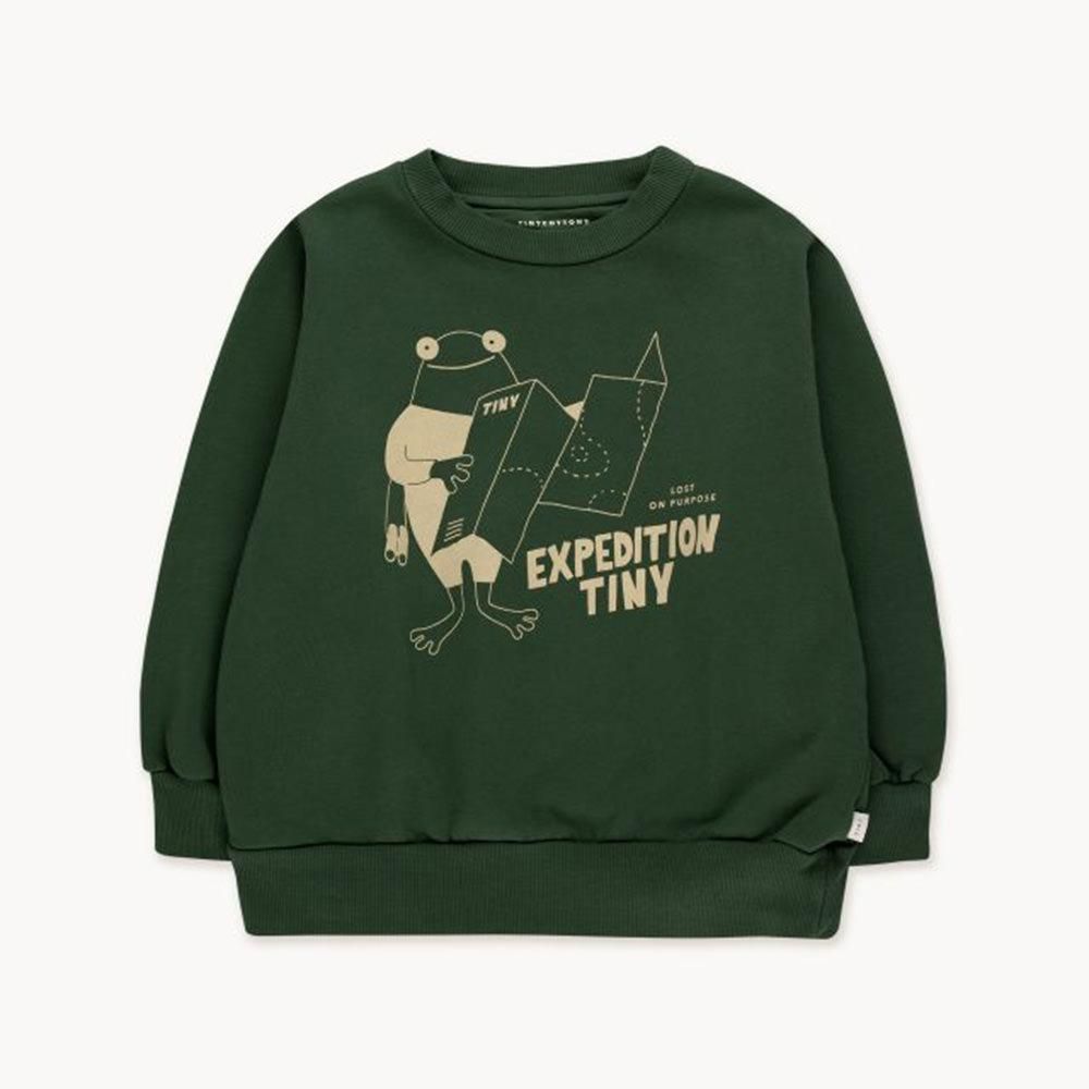 tinycottons EXPEDITION TINY SWEATSHIRT dark green/cappuccino 長袖スウェットシャツ（ダークグリーン）