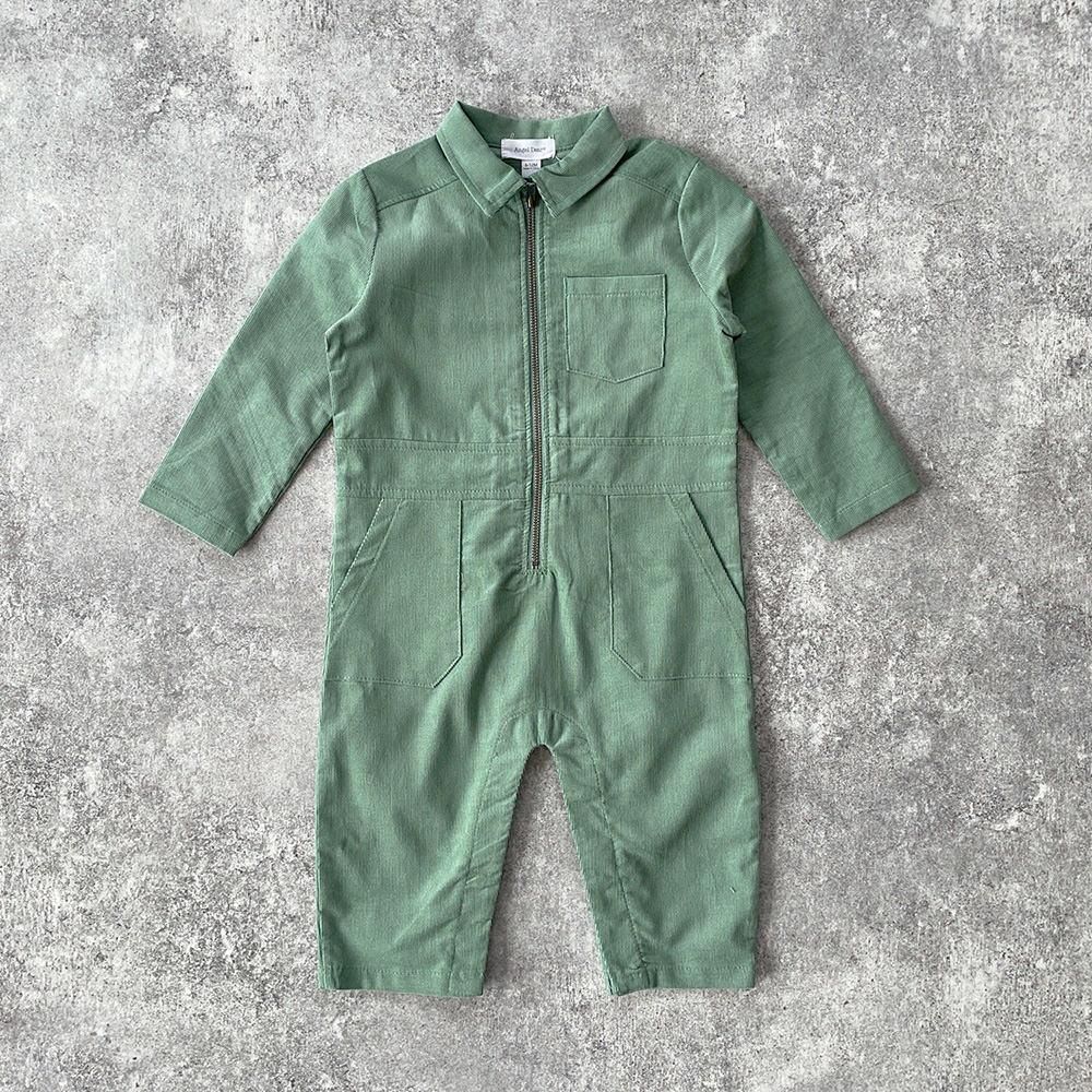 Angel Dear Hedge Green Corduroy Retro Jumpsuit Green エンジェル ディア コーデュロイジャンプスーツ（グリーン）