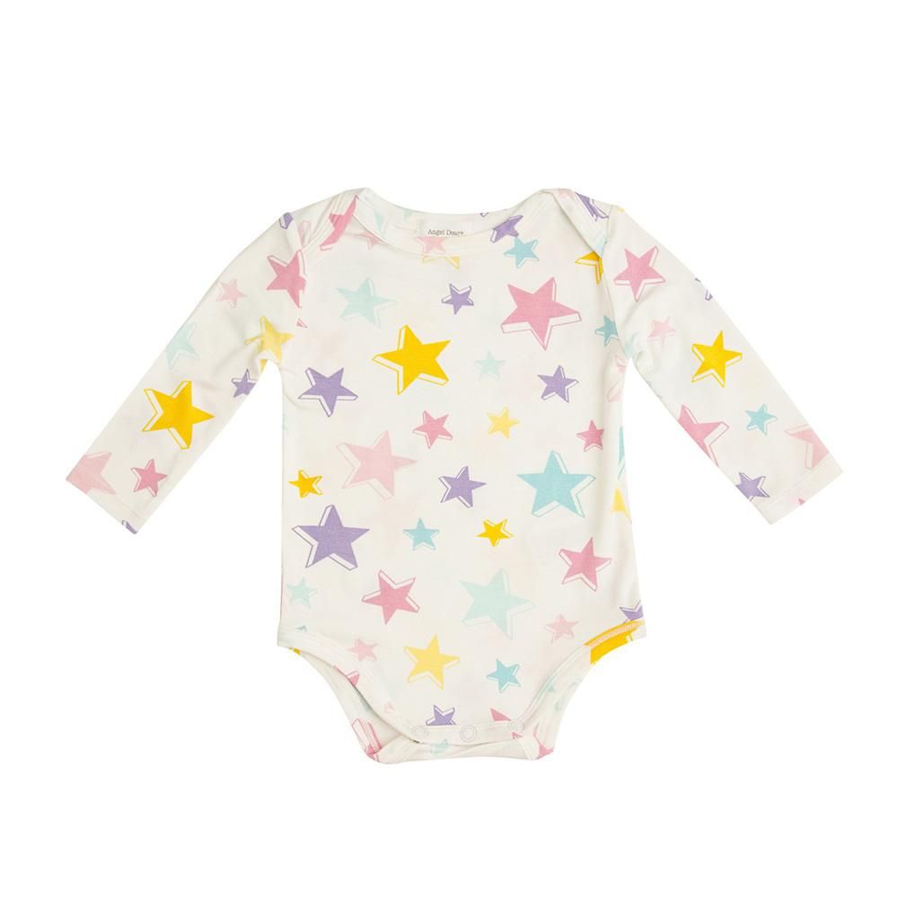 Angel Dear Dimensional Star Lap Shoulder Bodysuit MULTI エンジェル ディア 星柄長袖ボディ（マルチ）