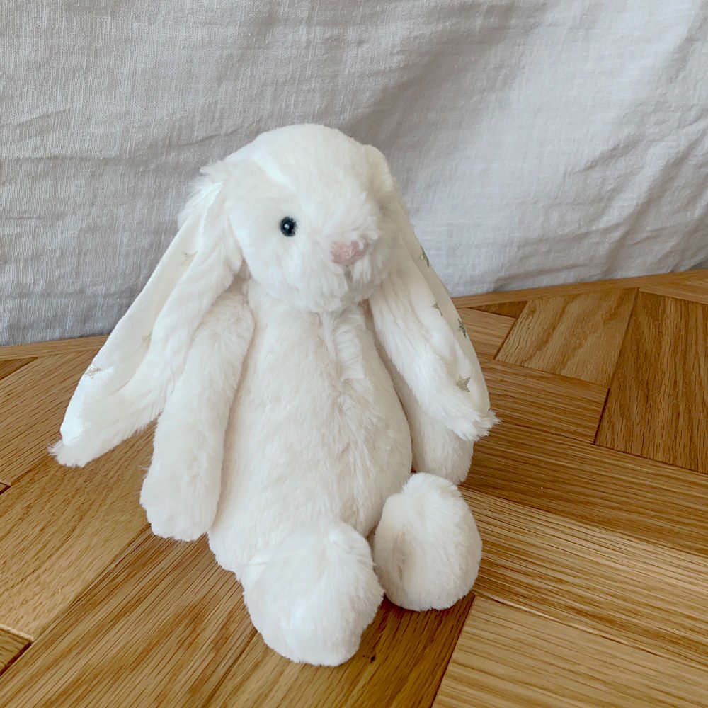 JELLYCAT Bashful Twinkle Bunny Small ジェリーキャット ぬいぐるみ バッシュフル トゥインクルバニー（オフホワイト）Sサイズ  - インポート 輸入 ベビー服 子供服 出産祝い 通販 | vivid LIFE