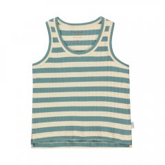 【SALE20%OFF】tinycottons STRIPES TANK TOP pastel yellow/light teal ストライプ柄タンクトップ（パステルイエロー/ライトテール）