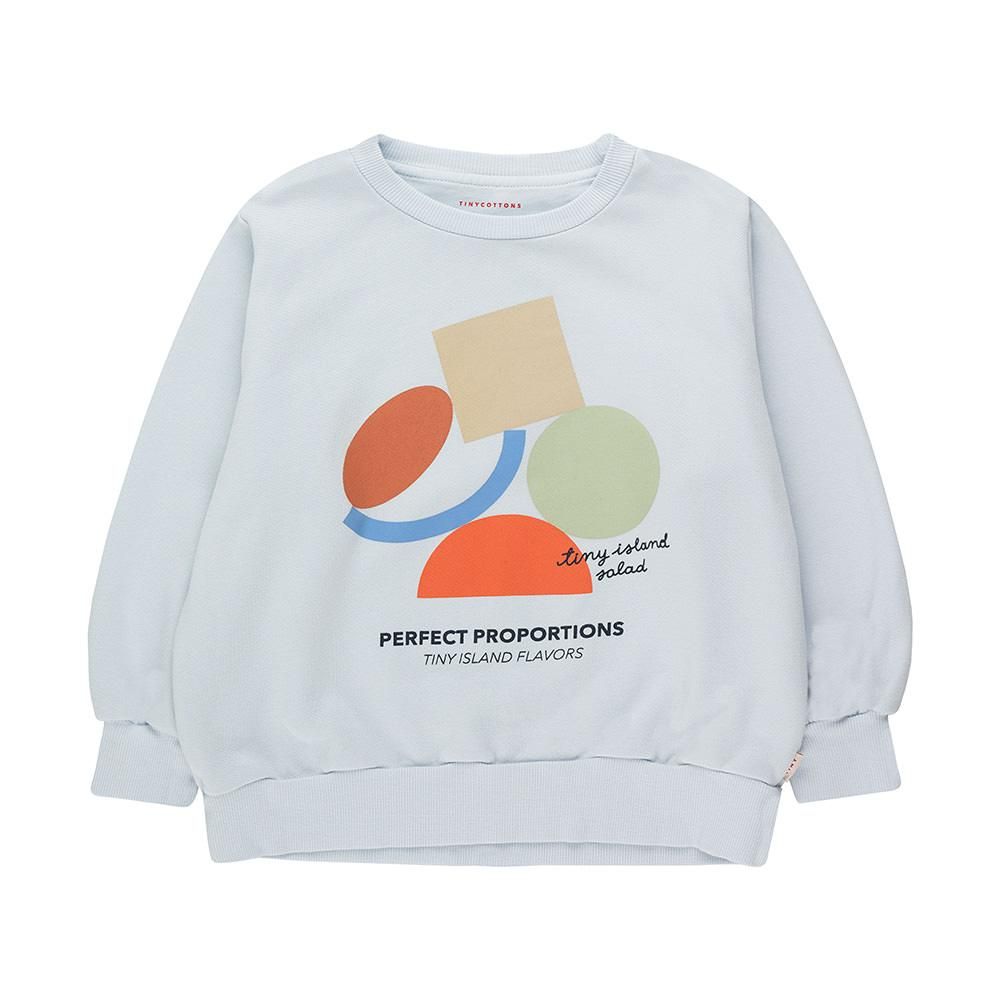 tinycottons PERFECT PROPORTIONS SWEATSHIRT pale blue グラフィックスウェットシャツ（ペールブルー）