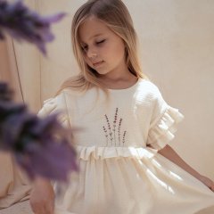 SALE30%OFFPopelin Mod.32.2 Off-white organic dress with embroidered yoke ݥڥ ɽȾµԡʥۥ磻ȡ