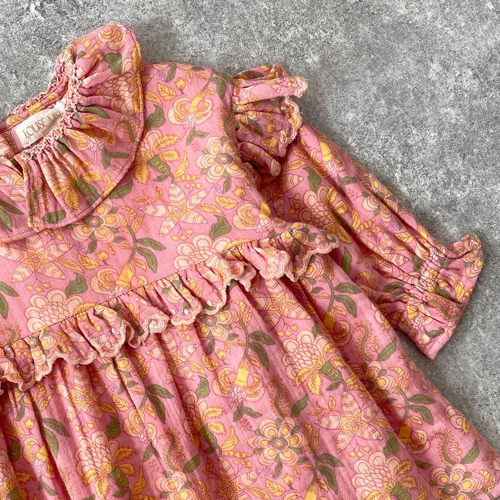 Louise Misha Baby Dress Illi Sienna Blossomland ルイーズミーシャ 襟付き長袖ワンピース（シエナブロッサムランド）