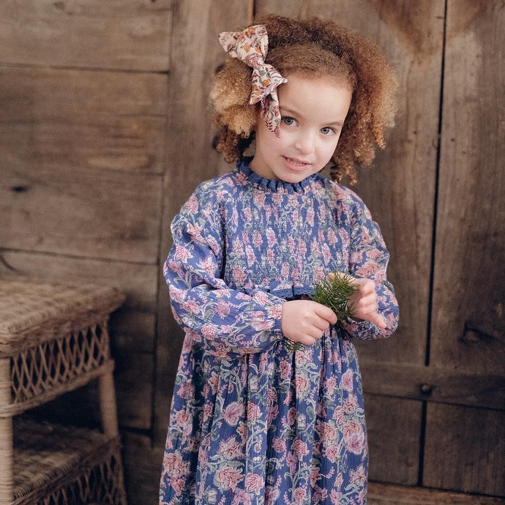 Louise Misha Dress Vexa Blue Wild Flowers ルイーズミーシャ 長袖ロングワンピース（ブルーワイルドフラワー）