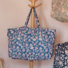 Louise Misha Tote Bag Beverly Blue Wild Flowers ルイーズミーシャ トートバッグLサイズ（ブルーワイルドフラワーズ）