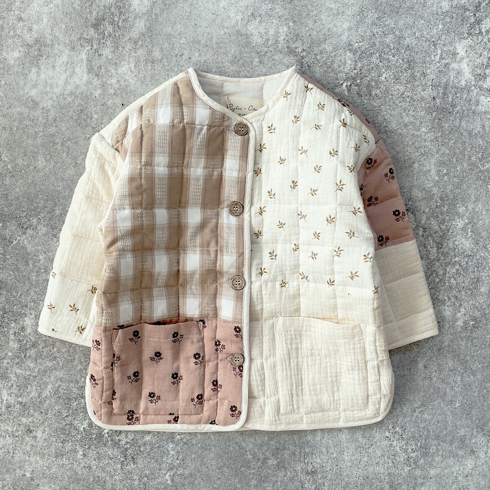 SALE30%OFF】Rylee + Cru patchwork coat natural ライリーアンド