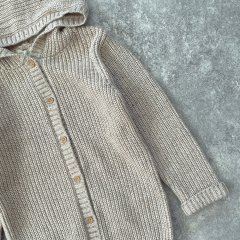 【SALE20%OFF】Wilson and Frenchy Knitted Jacket Oatmeal Fleck ウィルソン アンド フレンチー フード付きニットジャケット（オートミール）