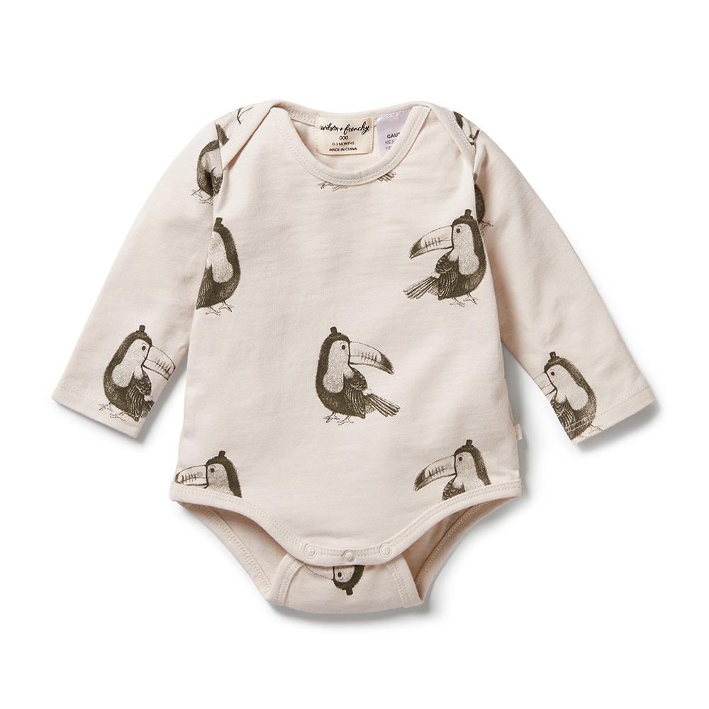 Wilson and Frenchy Organic Envelope Bodysuit  Tommy Toucan ウィルソン アンド フレンチー 長袖ボディ（トーカン）