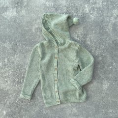 【SALE20%OFF】Wilson and Frenchy Knitted Jacket Sage ウィルソン アンド フレンチー フード付きニットジャケット（セージ）