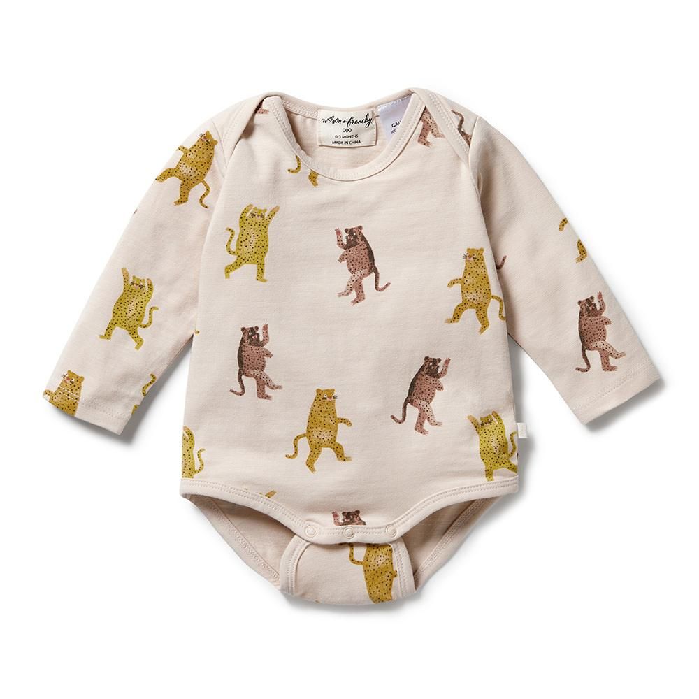 Wilson and Frenchy Organic Envelope Bodysuit Roar ウィルソン アンド フレンチー 長袖ボディ（ロアー）