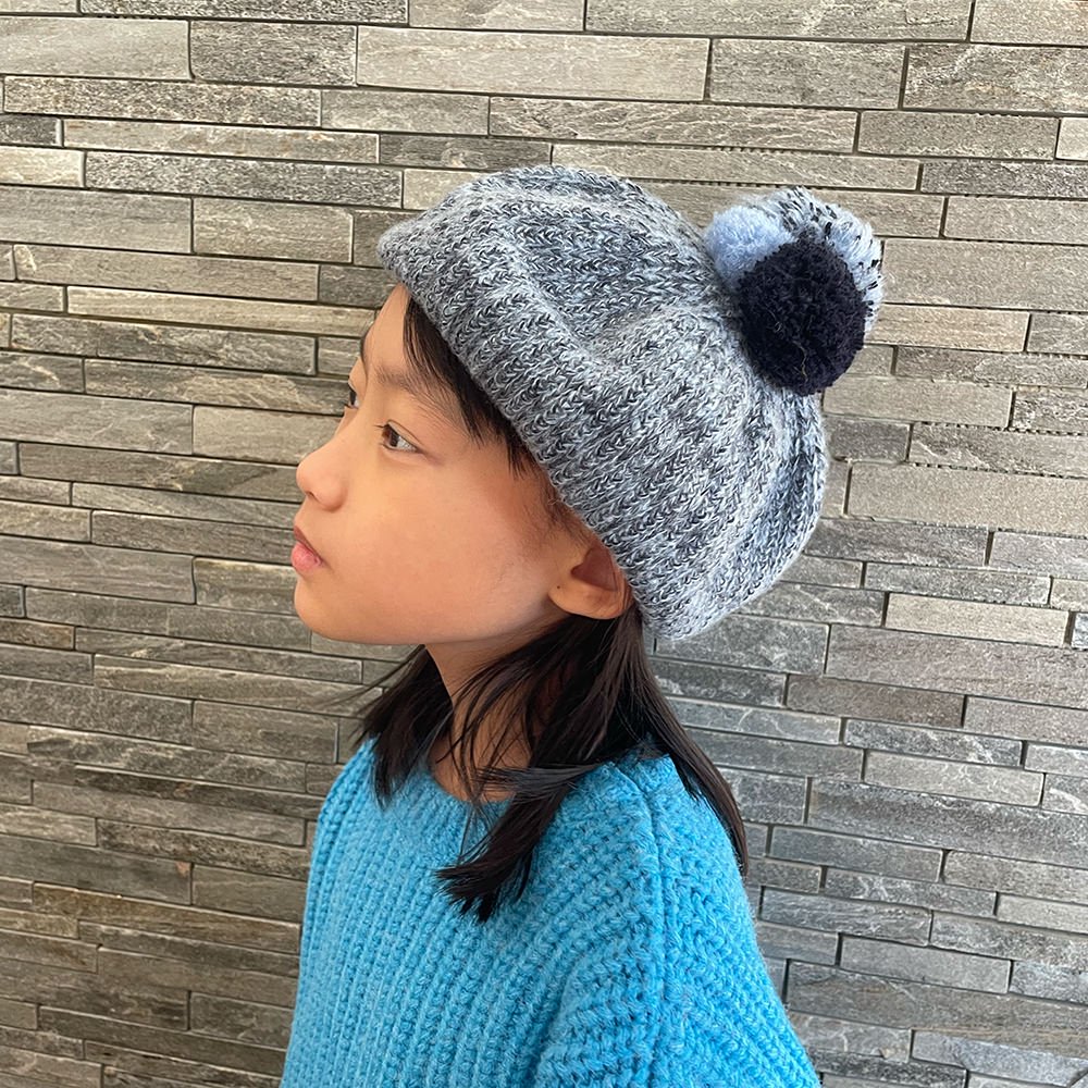 CA4LA & KIDS KIDS BONBON カシラ アンド キッズ ボンボン付ベレー帽