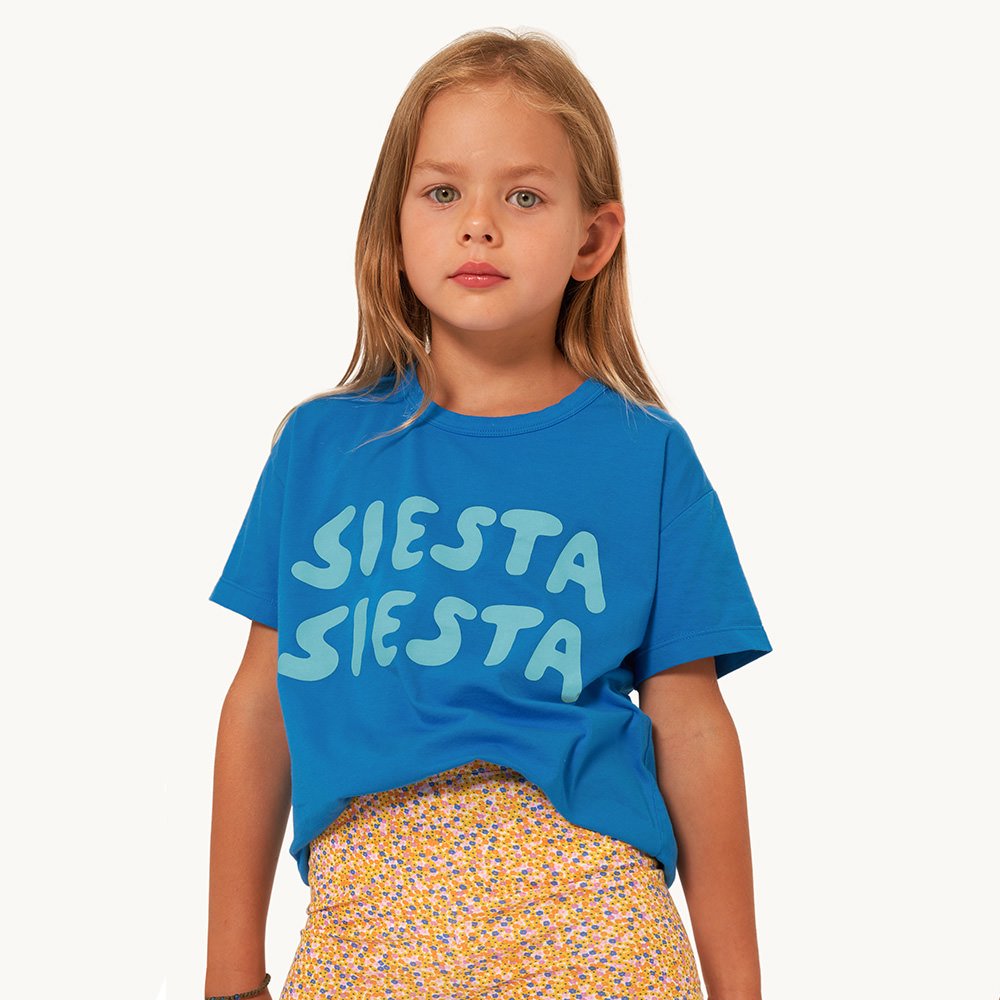 tinycottons SIESTA TEE lapis blue/light cream タイニーコットンズ  シエスタ半袖Tシャツ（ラピスブルー/ライトクリーム） - インポート 輸入 ベビー服 子供服 出産祝い 通販 | vivid LIFE