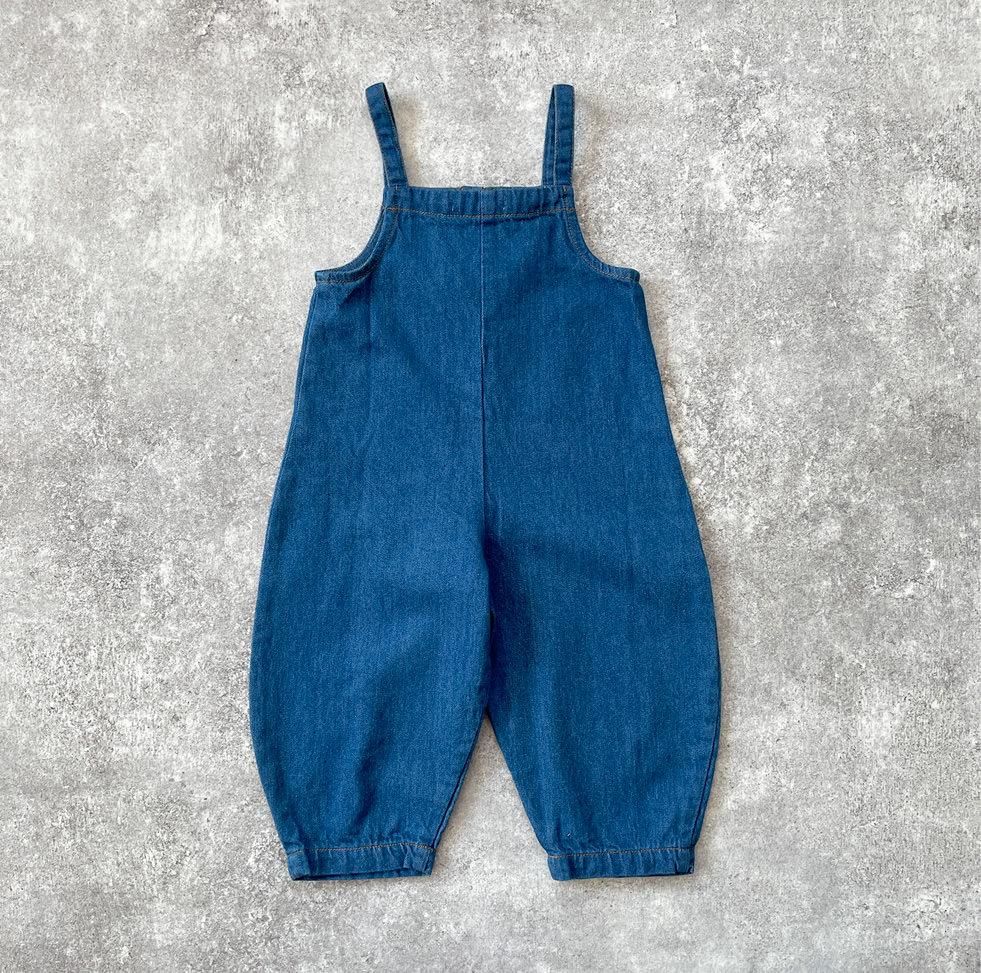 SALE20%OFF】tinycottons SOLID DENIM DUNGAREE deep indigo タイニー 