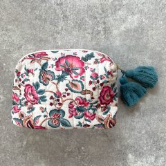 【SALE20%OFF】Louise Misha Pouch Teiki Cream Indian Flowers ルイーズミーシャ ポーチ Sサイズ（クリームインディアンフラワーズ）