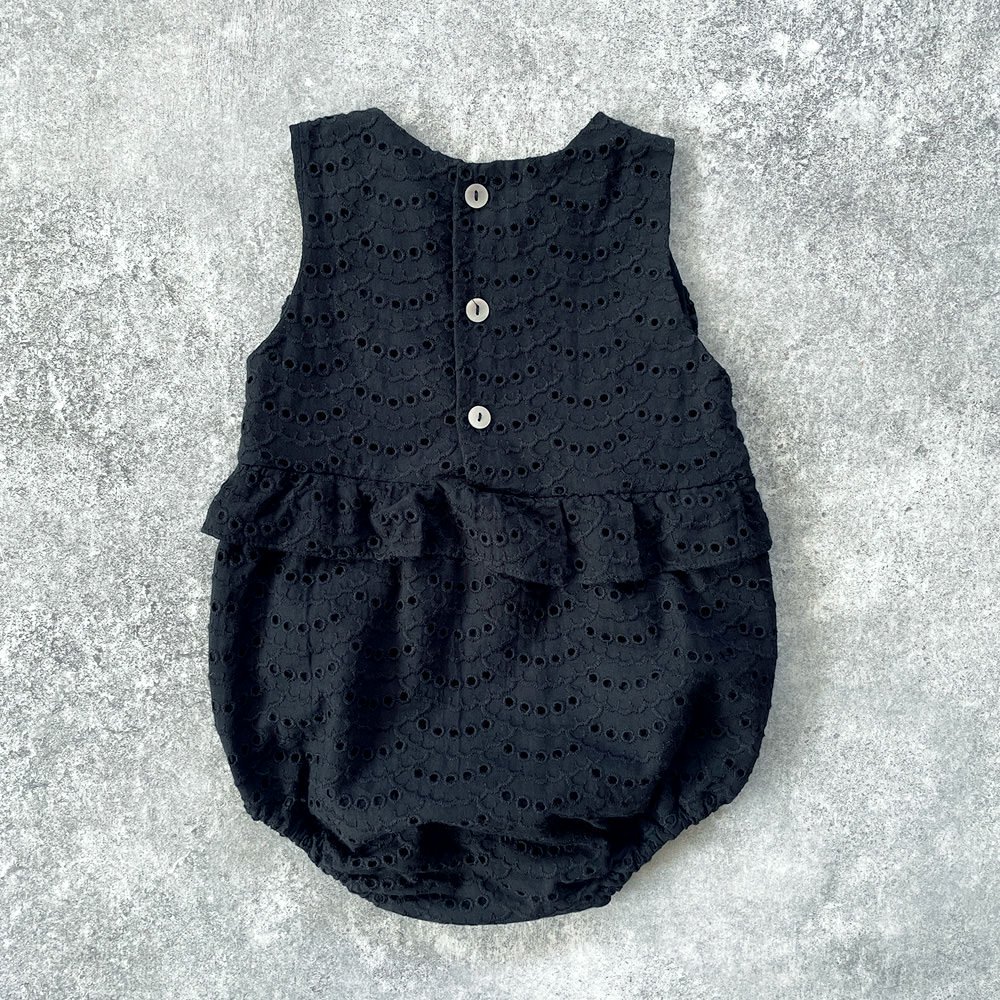 KOKORI DERIN ROMPER BLACK ココリ ノースリーブレースロンパース（ブラック） - インポート 輸入 ベビー服 子供服 出産祝い  通販 | vivid LIFE